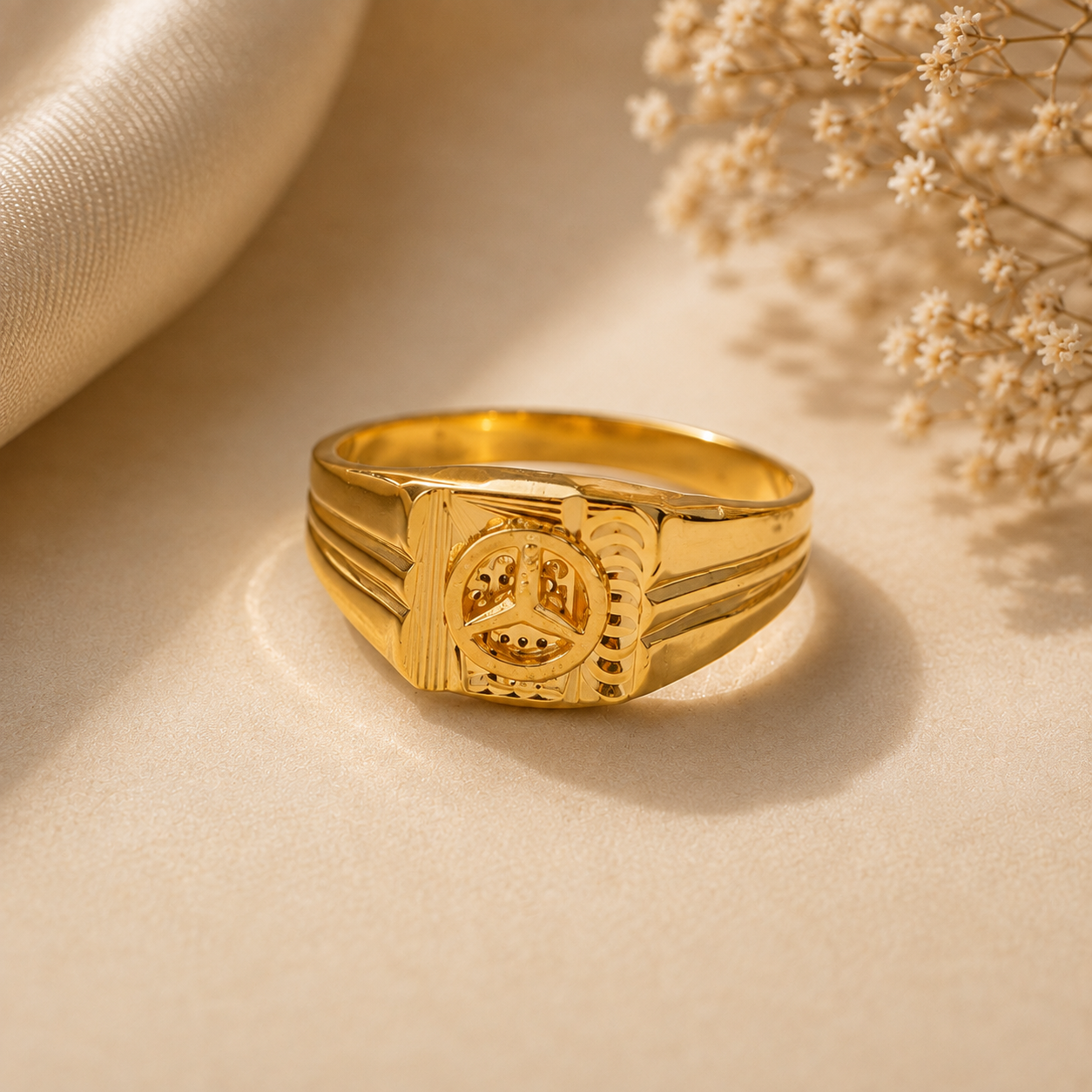 Vedant Majestic Gold Ring For Him