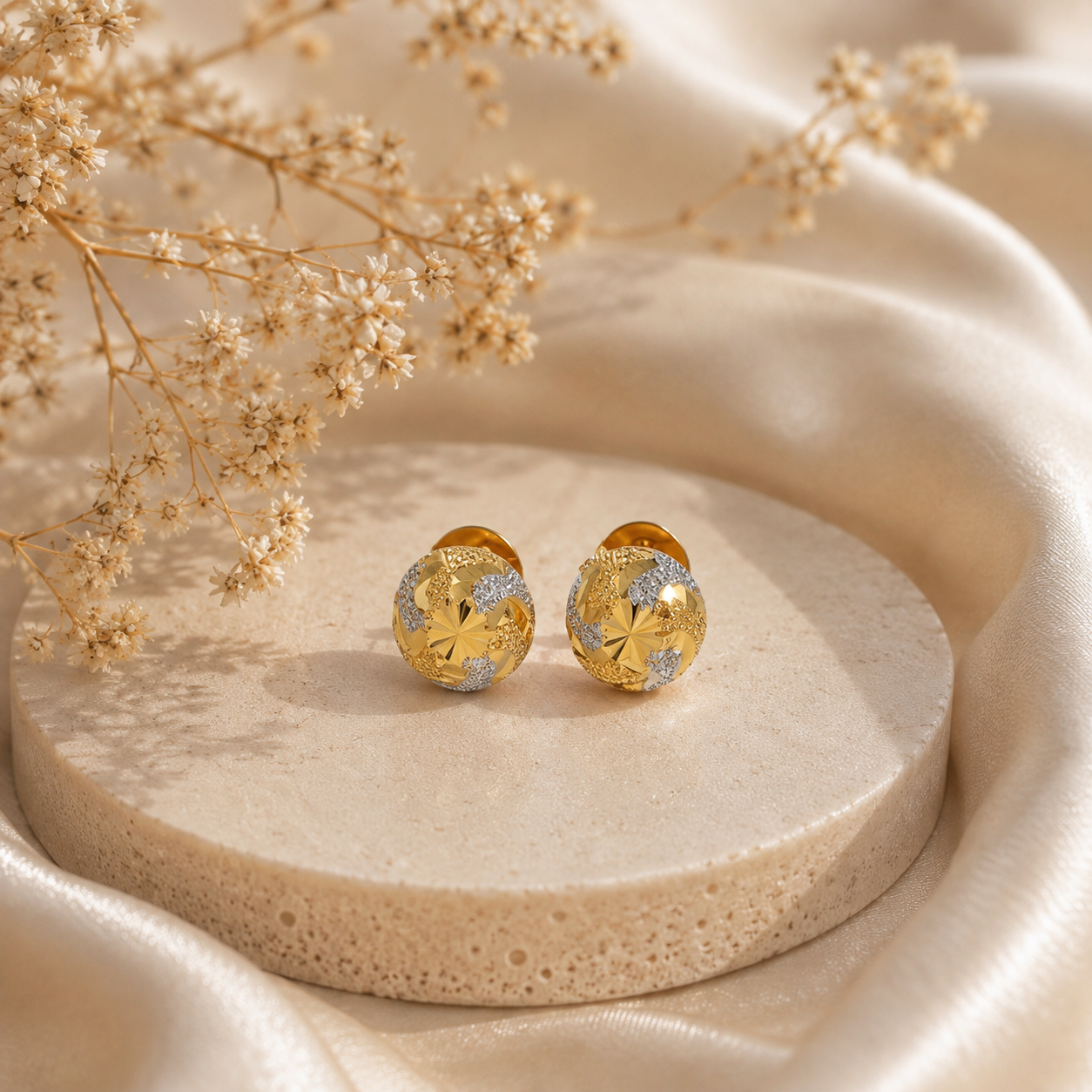 Tara Dual Glow Gold Earrings