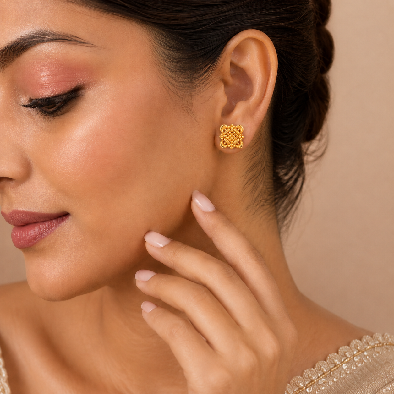 Amaira Floral Gold Earrings