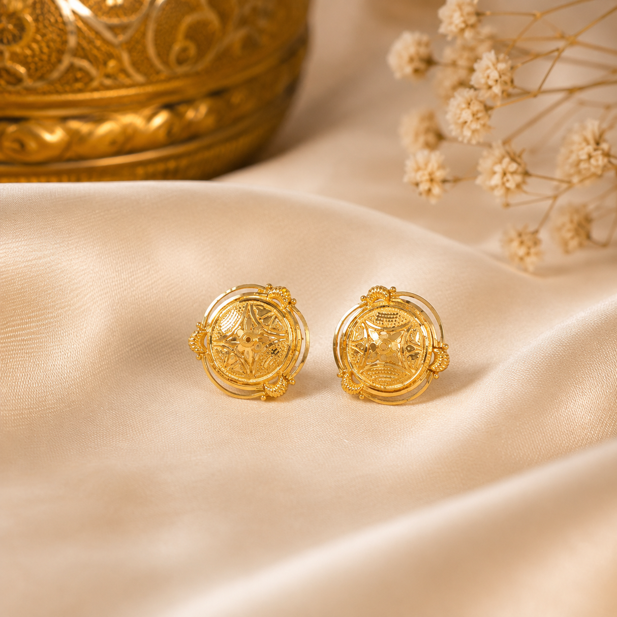 Myra Regal Chakra Gold Earrings