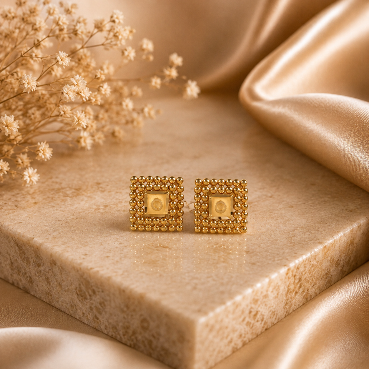 Kiara  Frame Gold Earrings