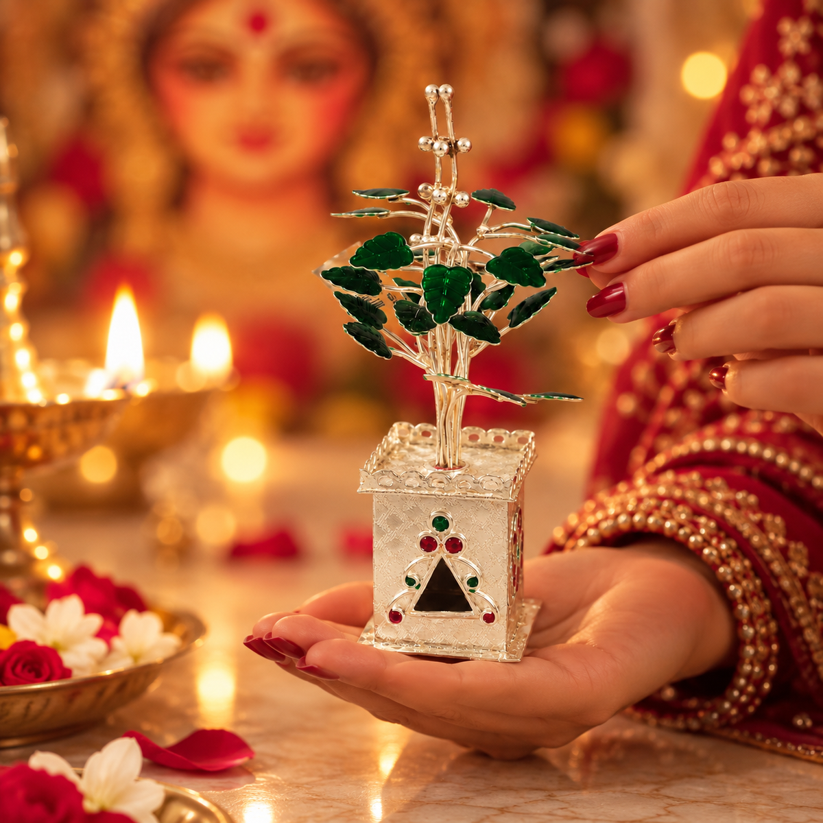 Divine Silver Tulsi Plant