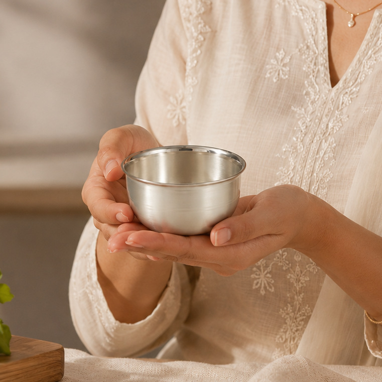 Premium Silver Dining Bowl