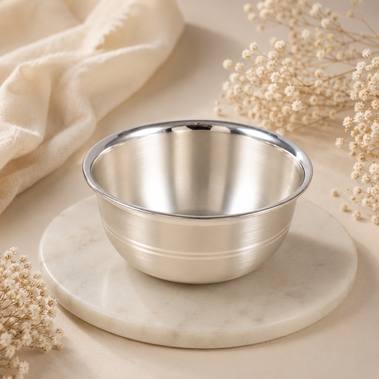 Luxe Rim Silver Bowl