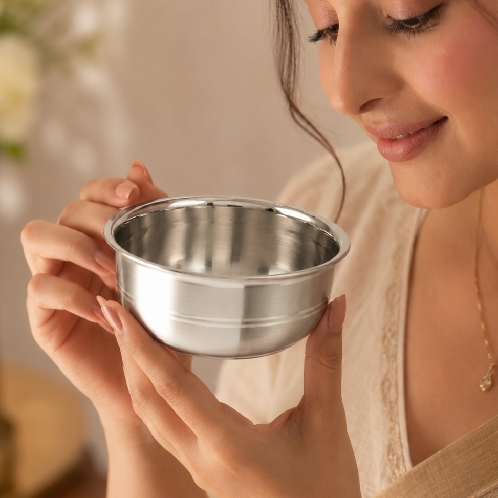 Luxe Rim Silver Bowl