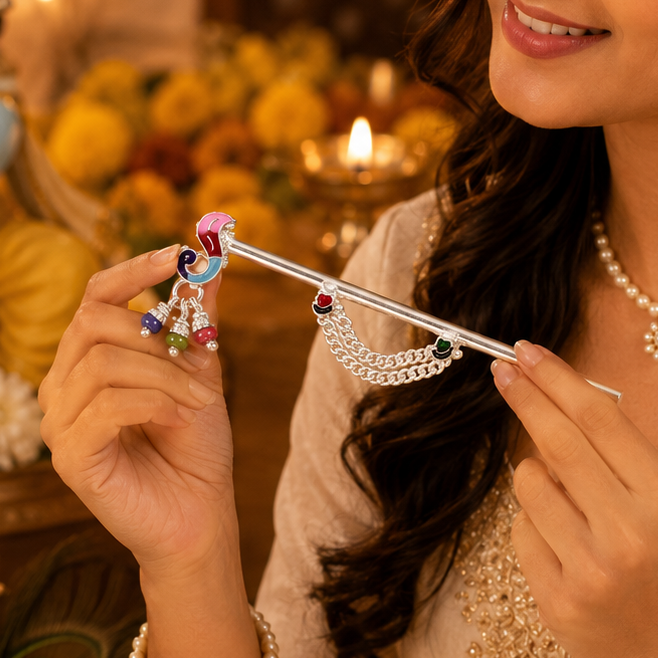 Brij Leela Silver Bansuri