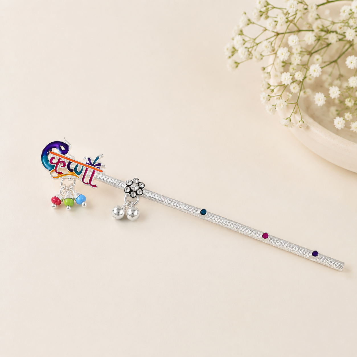 Krishna Leela Silver Bansuri