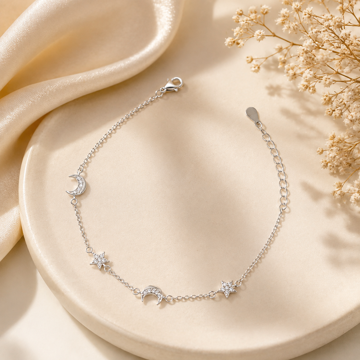 Riva Celestial Moon Silver  Bracelet