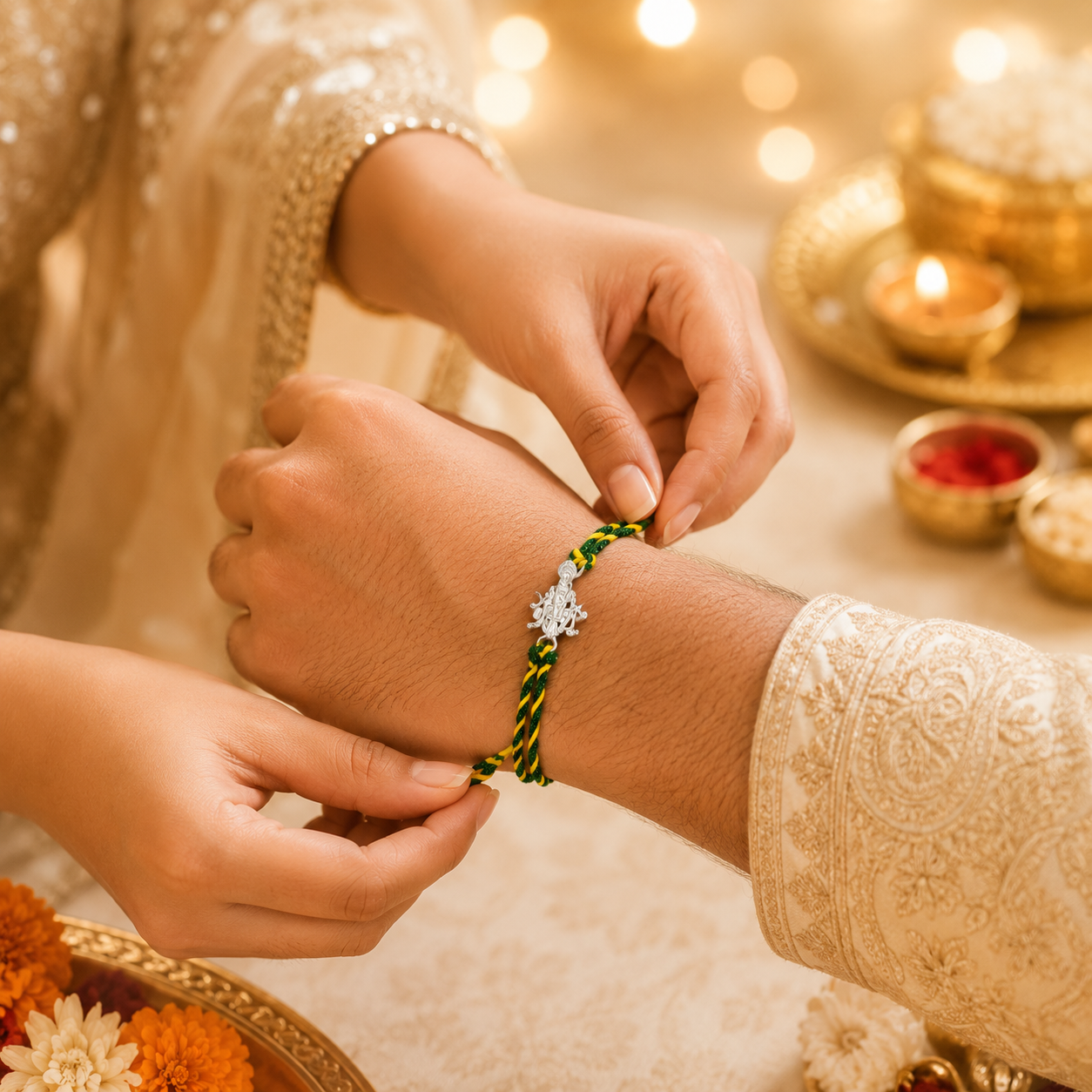 Veer Hanuman Silver Rakhi