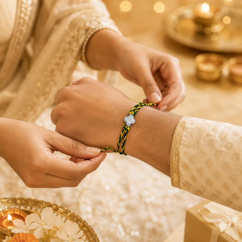 Vinayak Blessing Silver Rakhi