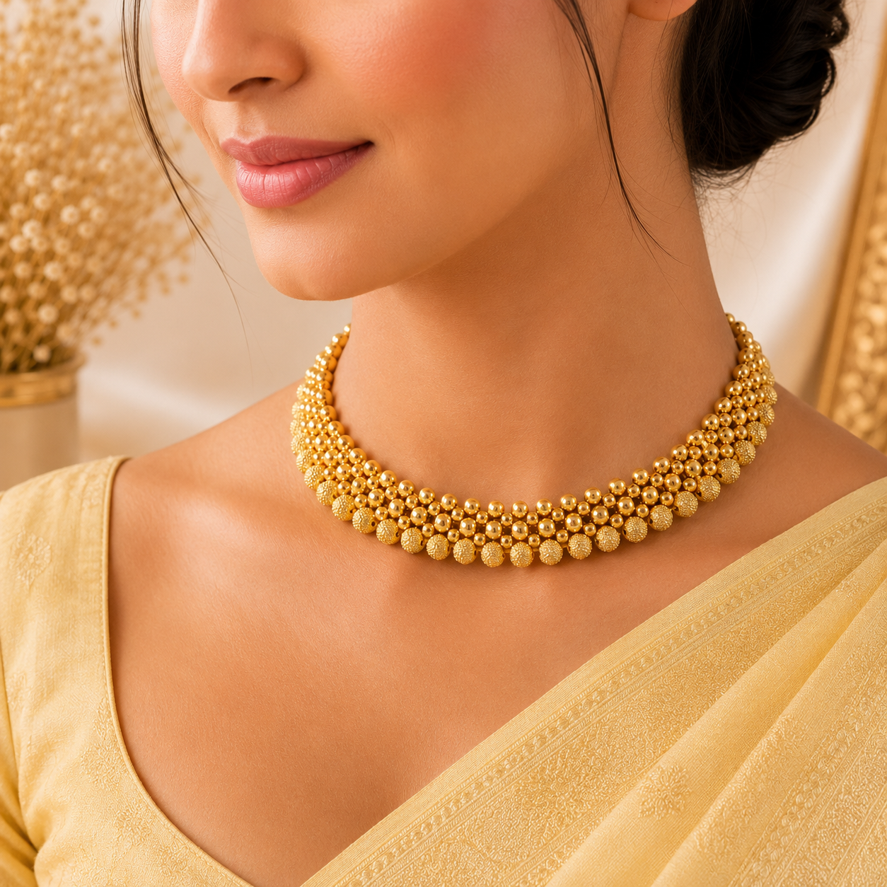 Kanak Ghunghroo Choker Gold Necklace