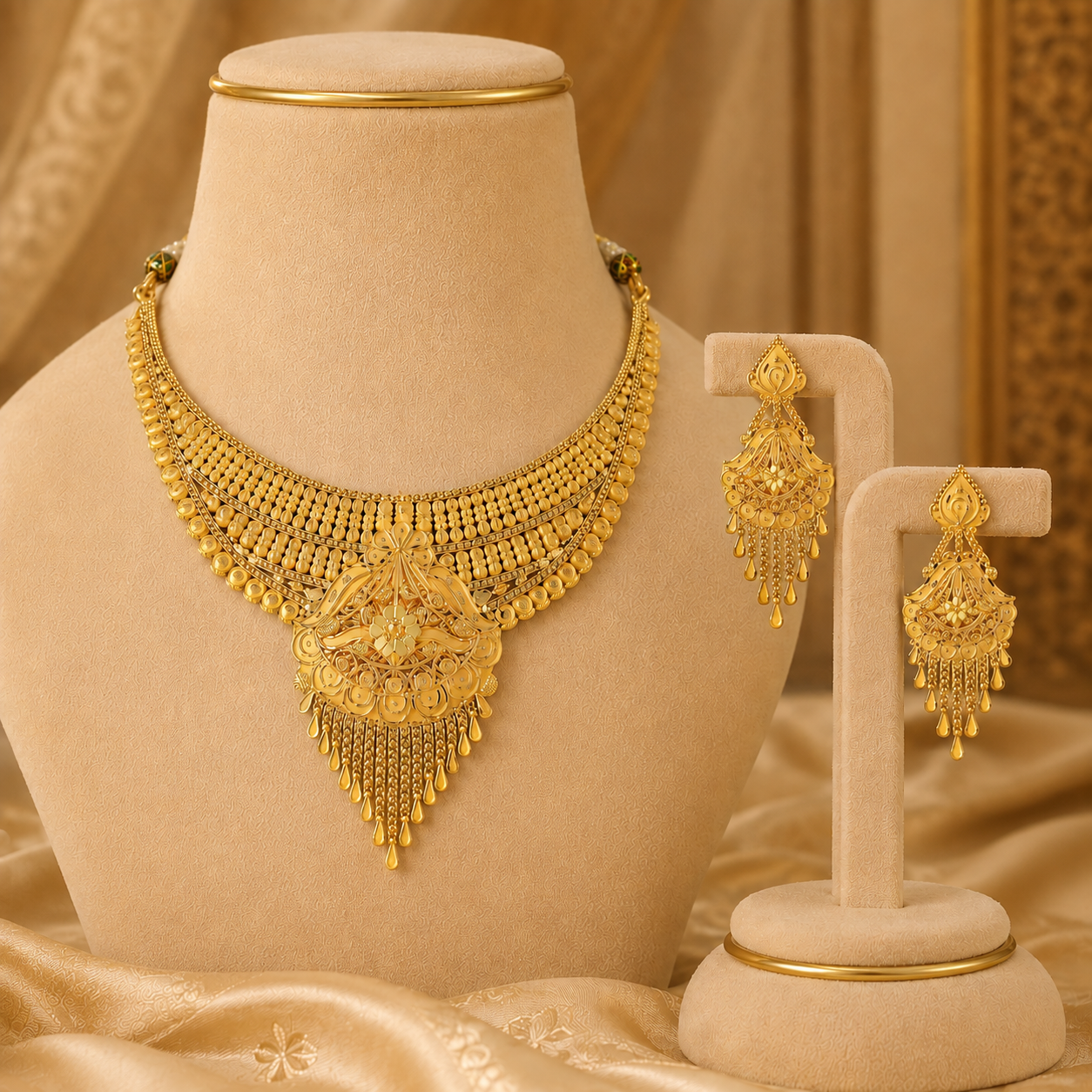 Swarnika Traditional Gold Necklace Set