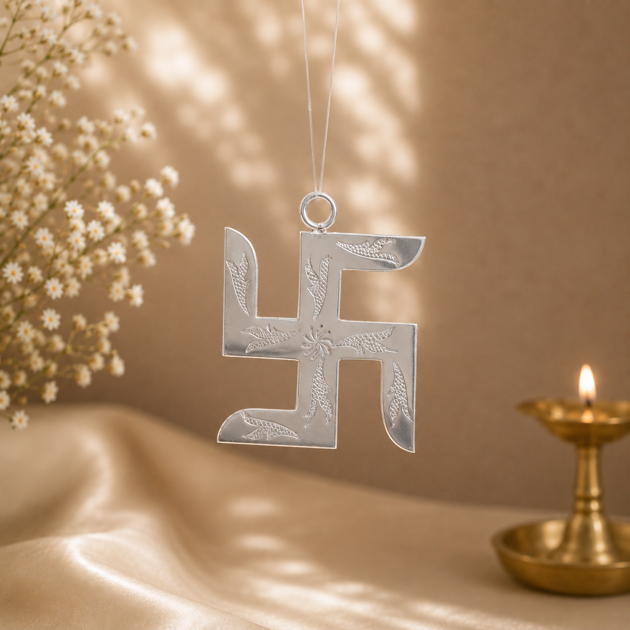 Shubh  Vastu  Silver Swastik