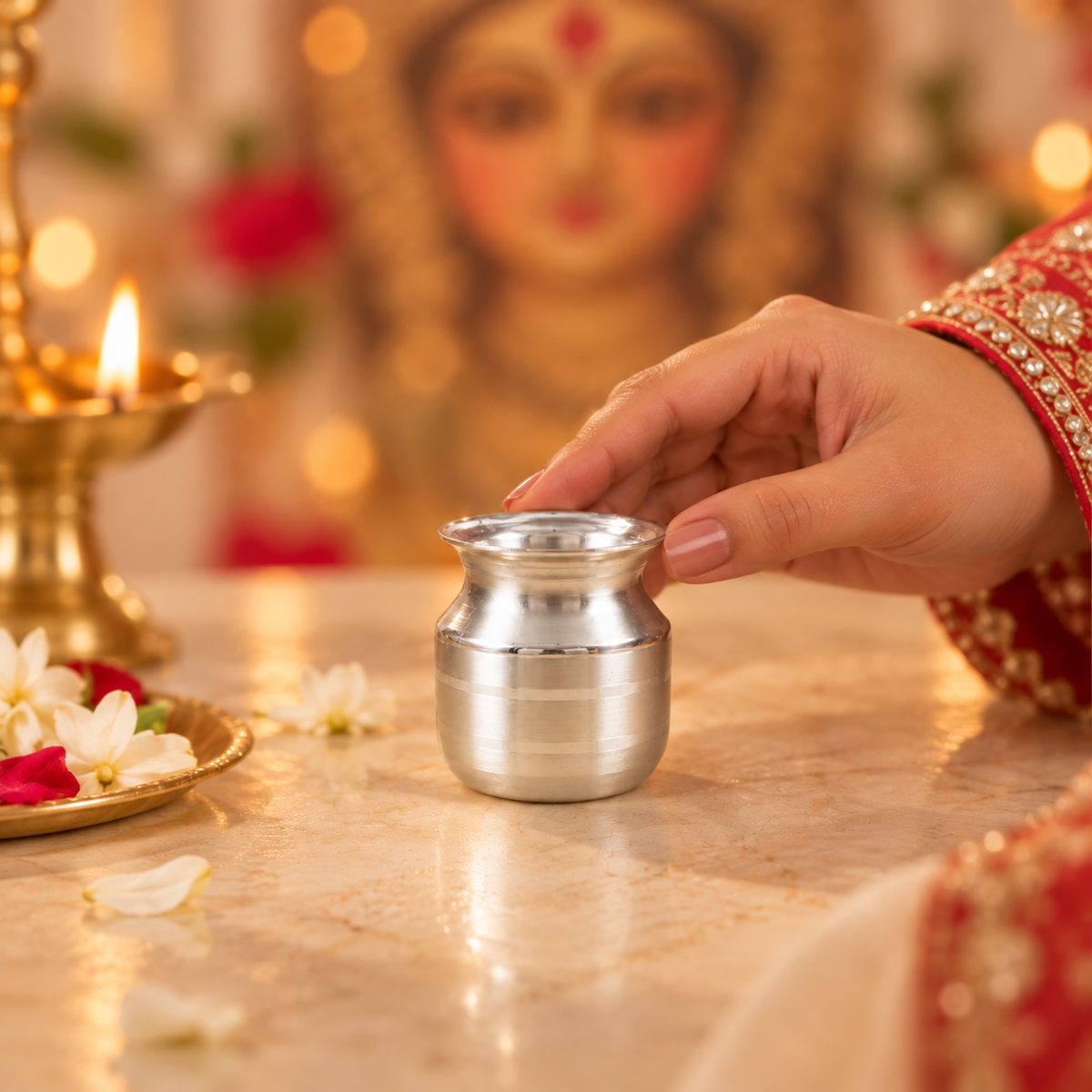 Pavitram Silver Pooja Kalash