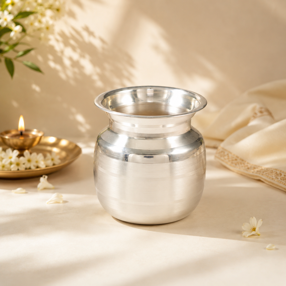 Divine Pooja Silver Kalash