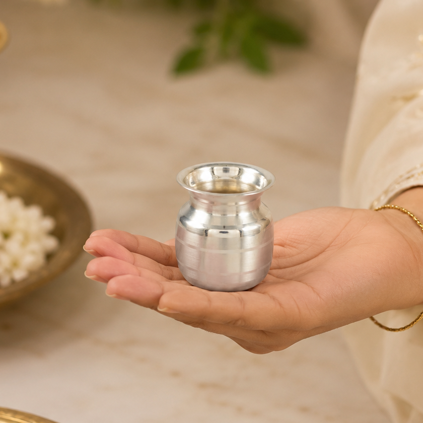 Divine Pooja Silver Kalash