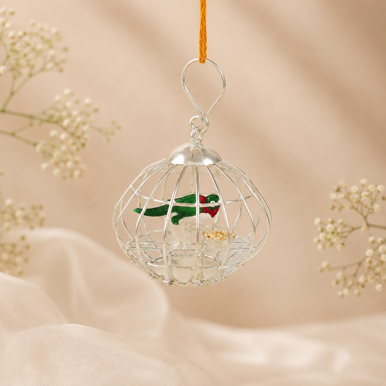 Pankhuri Silver Parrot Cage