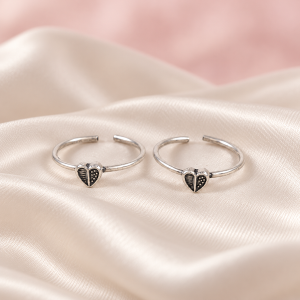 Riya Heart SilverToe Rings