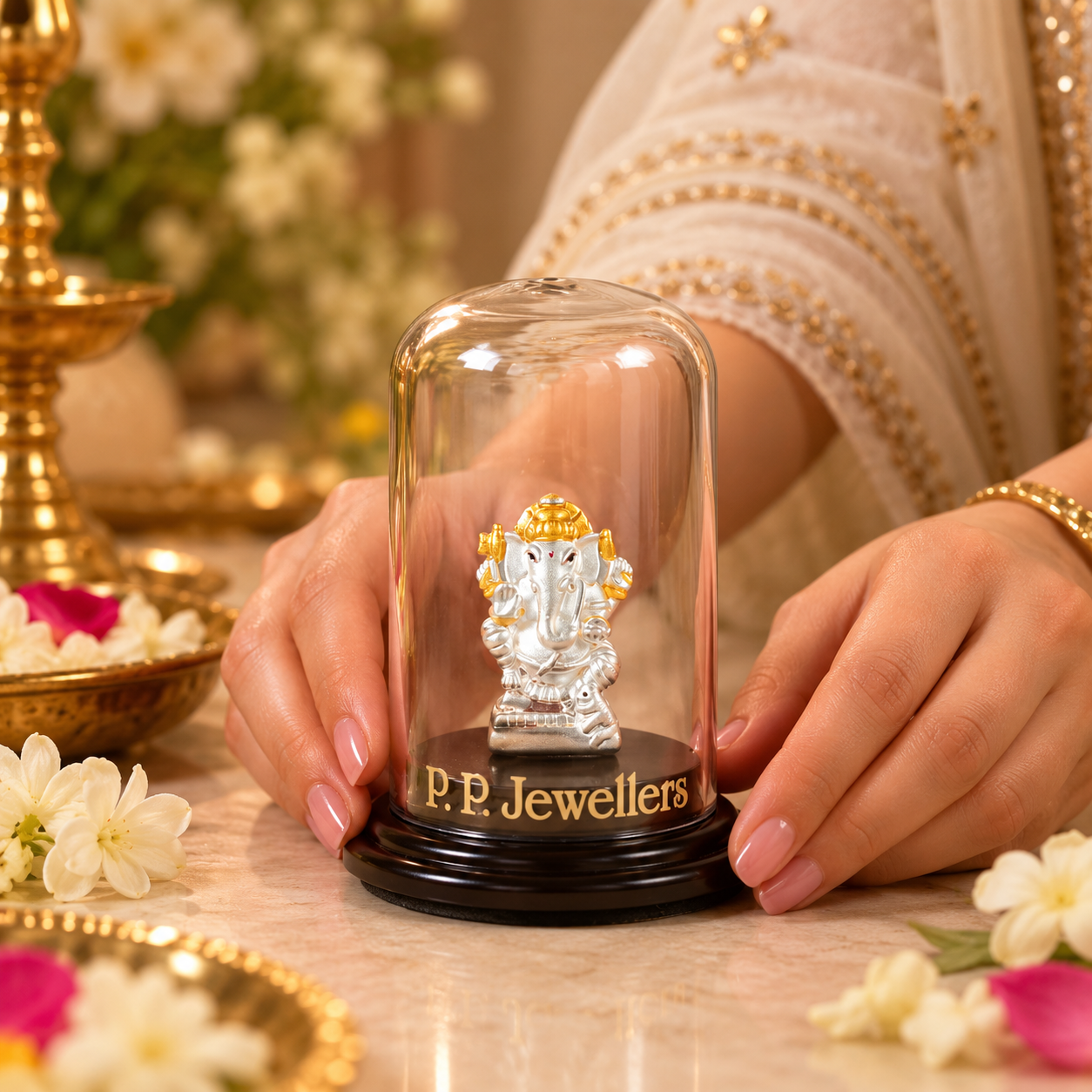Mangalmurti  Ganesha Silver Idol