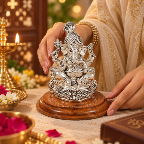 Rajmukut Lambodar Silver Idol