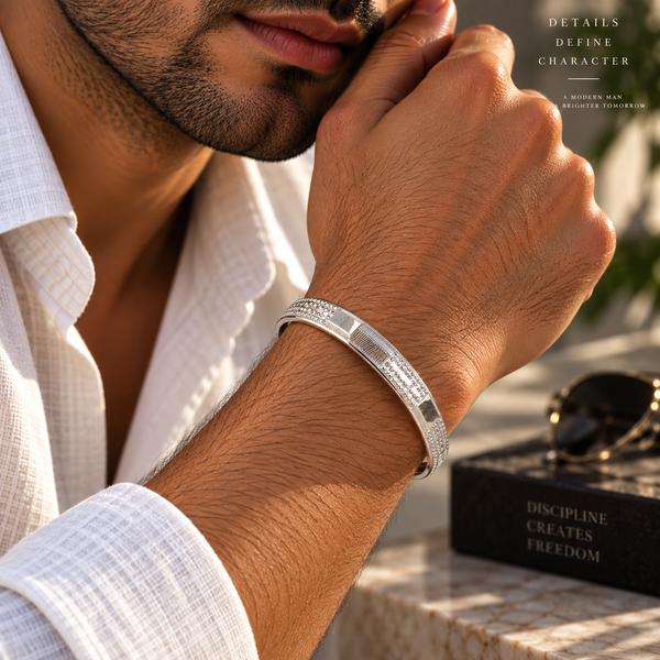 Ehan  Premium Silver Kada  For Him