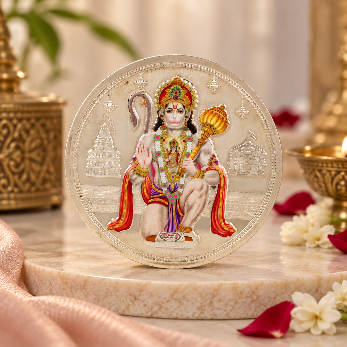 Mahaveer Hanuman 100Gm Silver Coin