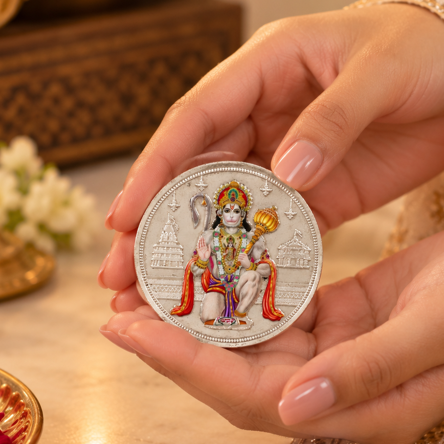 Mahaveer Hanuman 100Gm Silver Coin
