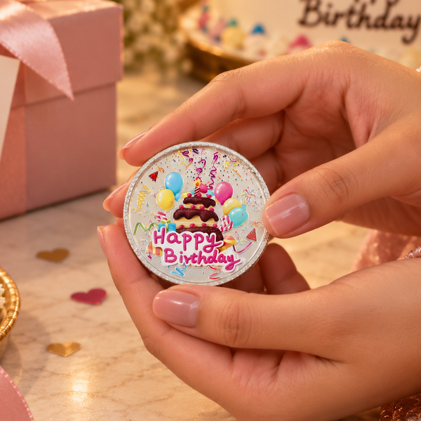 Joyful Birthday Wishes 50Gm Silver Coin