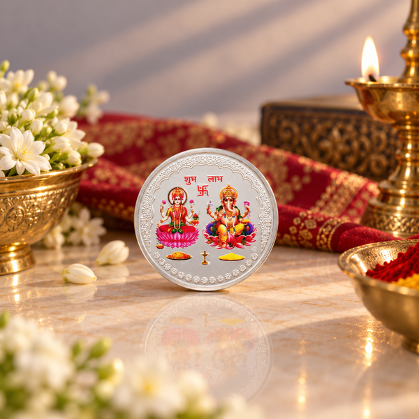 Mangal Lakshmi Ganesh 10Gm Silver Coin