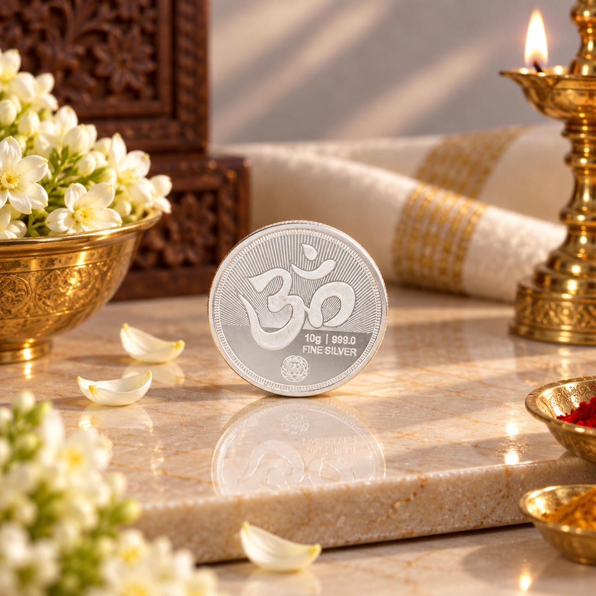 Mangal Lakshmi Ganesh 10Gm Silver Coin