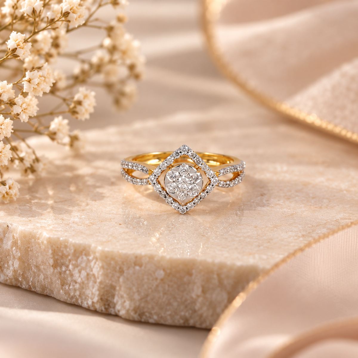 Rhea Regal Blossom Diamond Ring
