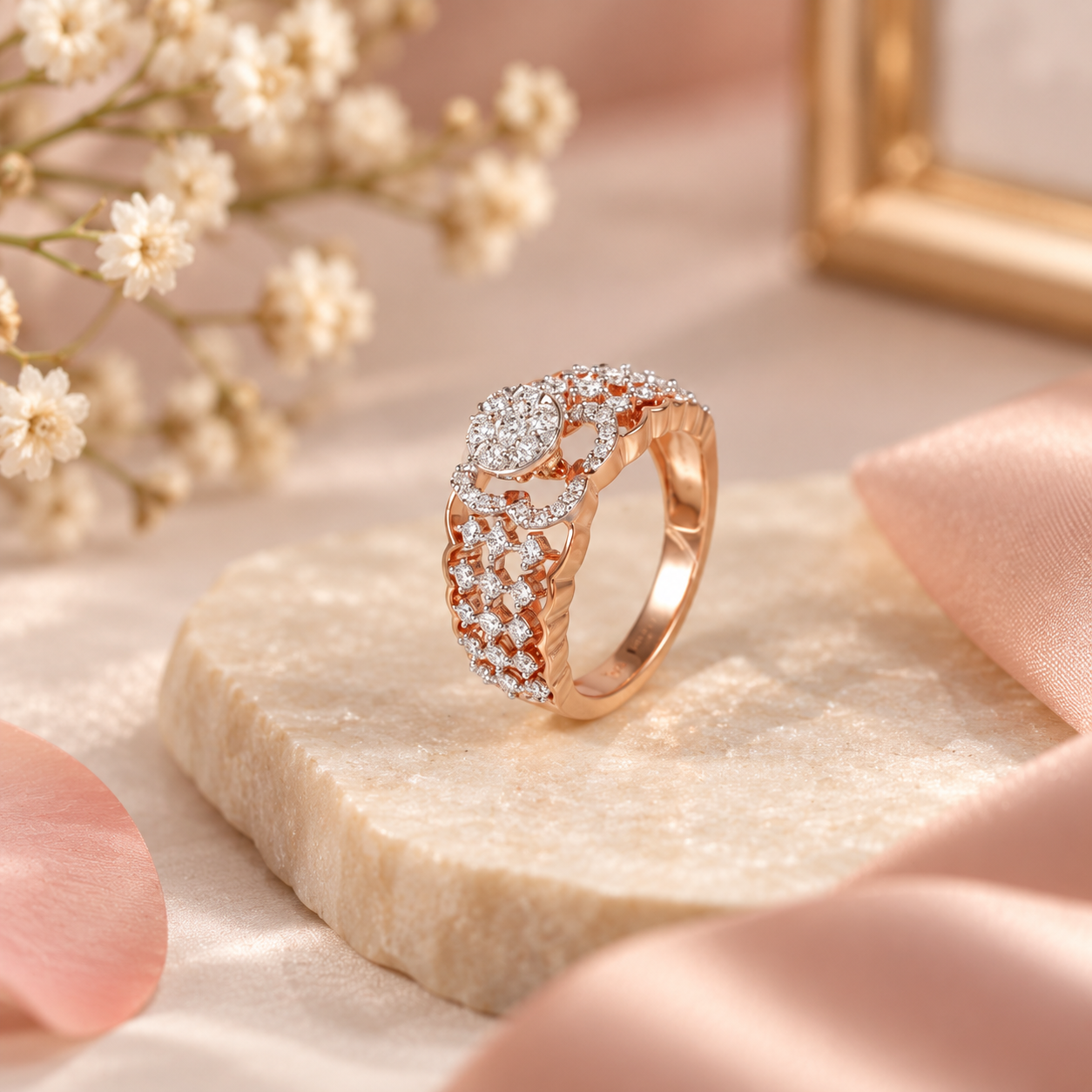 Aarna Rosette Diamond Ring