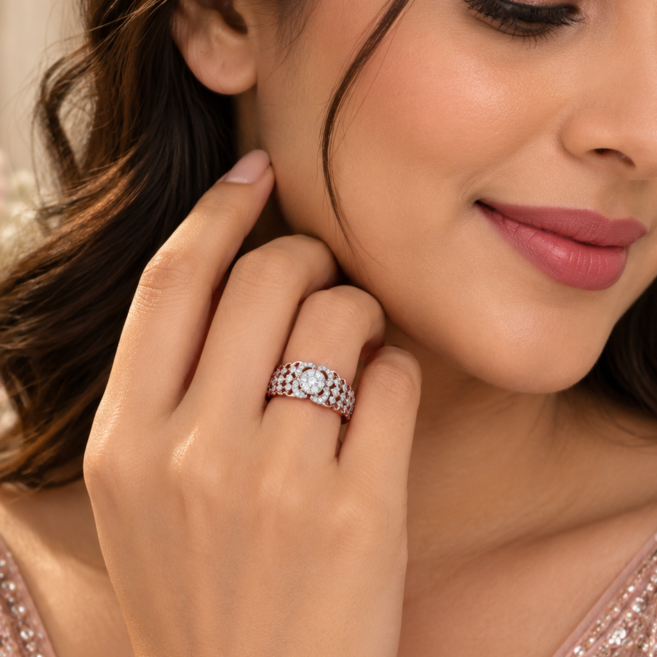 Aarna Rosette Diamond Ring