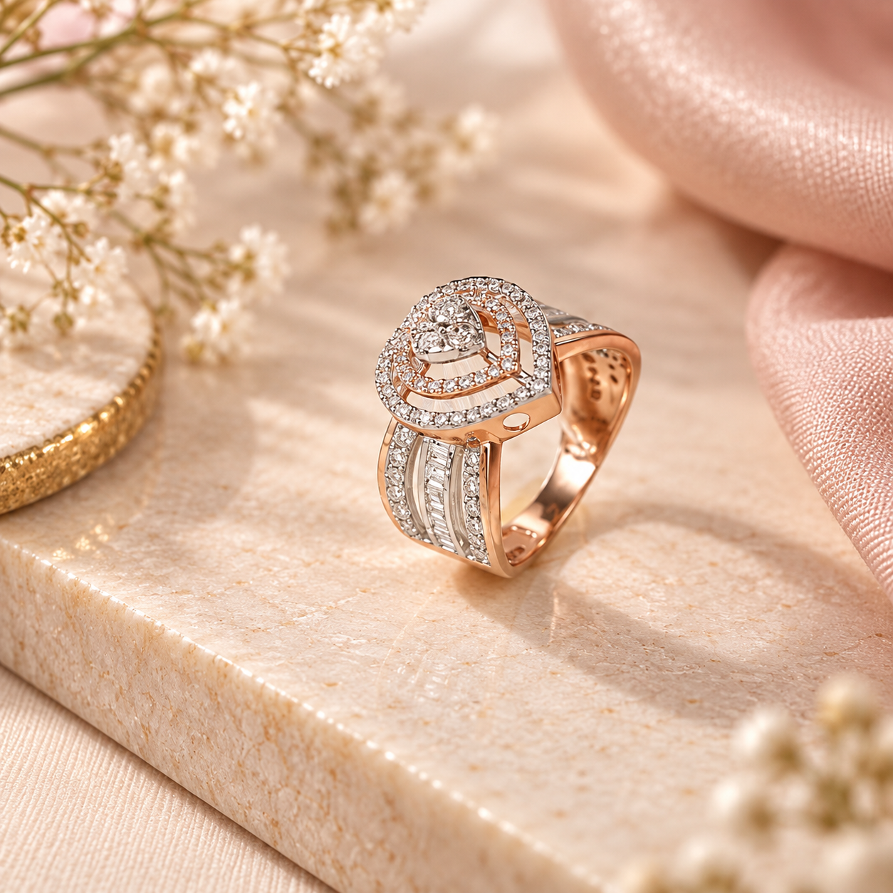 Navya Radiant Heart Diamond Ring