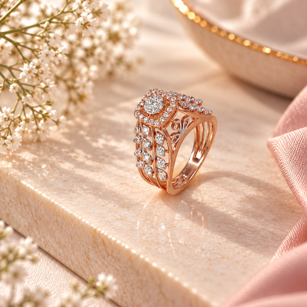 Yashvi Dewdrop Diamond Ring