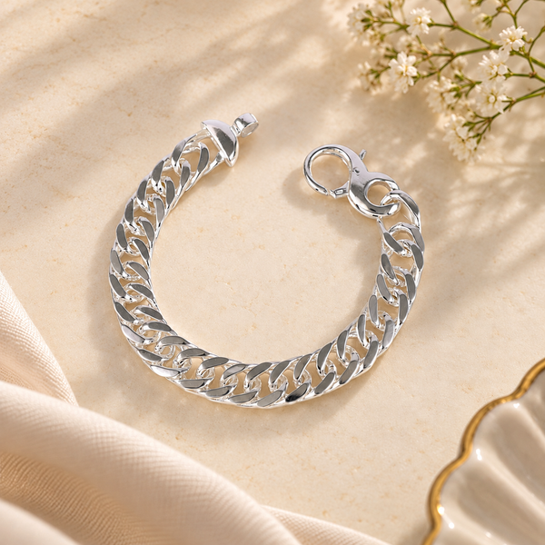 Agastya Bold Sterling Link Silver Bracelet For Him