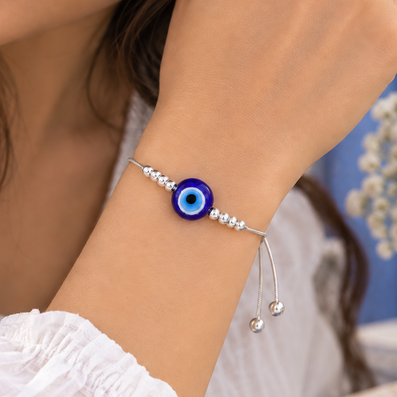 Ishita Evil Eye Silver Bracelet