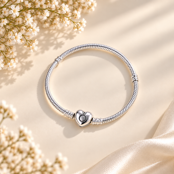 Sara Signature Heart Silver Bracelet