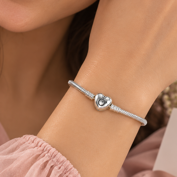 Sara Signature Heart Silver Bracelet