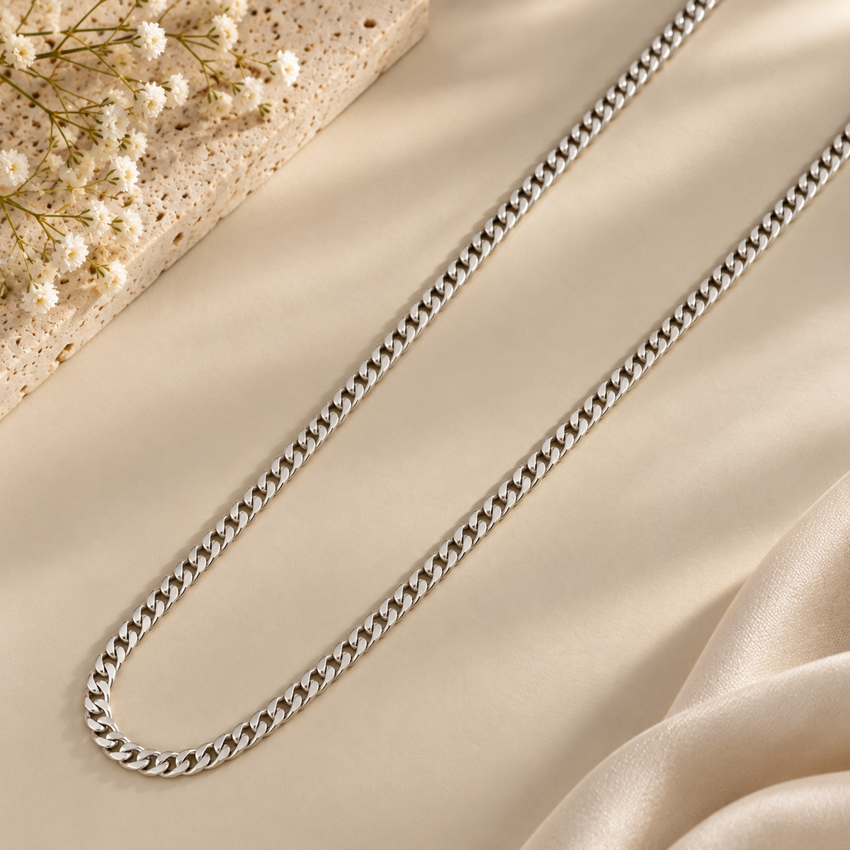 Rudra Bold Cuban Silver Chain For Him