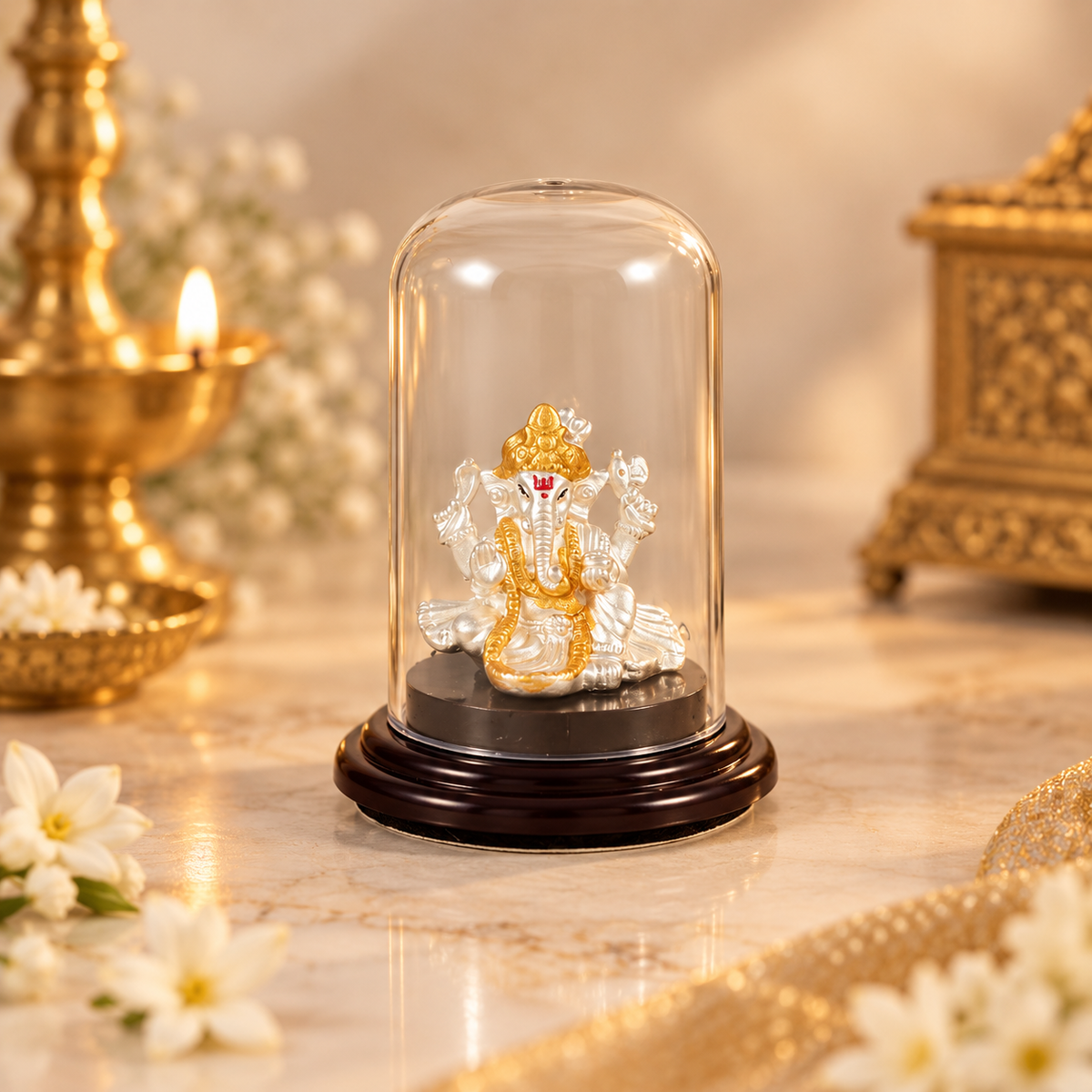 Blessings Ganpati Silver Idol