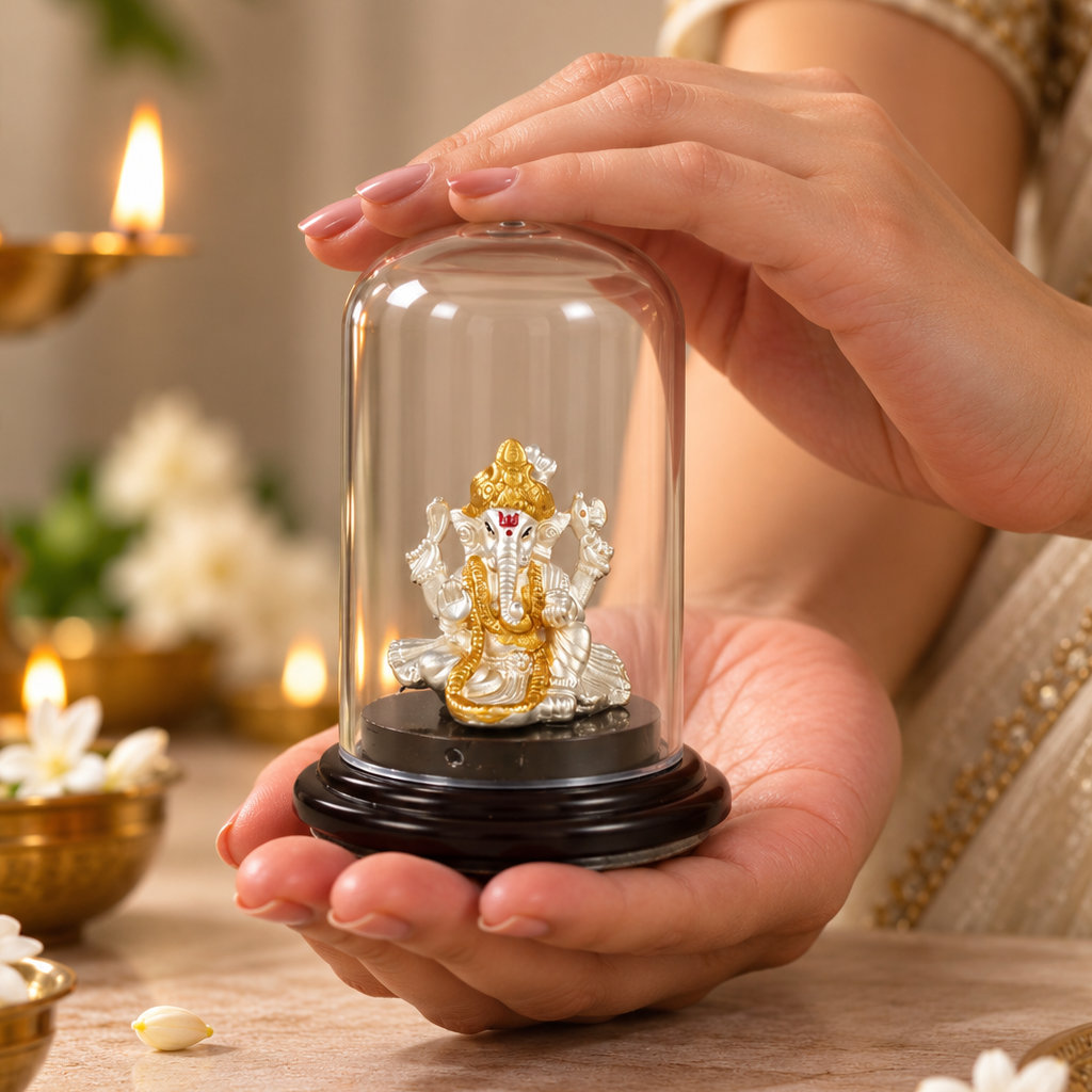 Blessings Ganpati Silver Idol