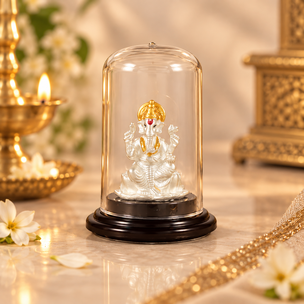 Siddhivinayak Grace Silver Idol