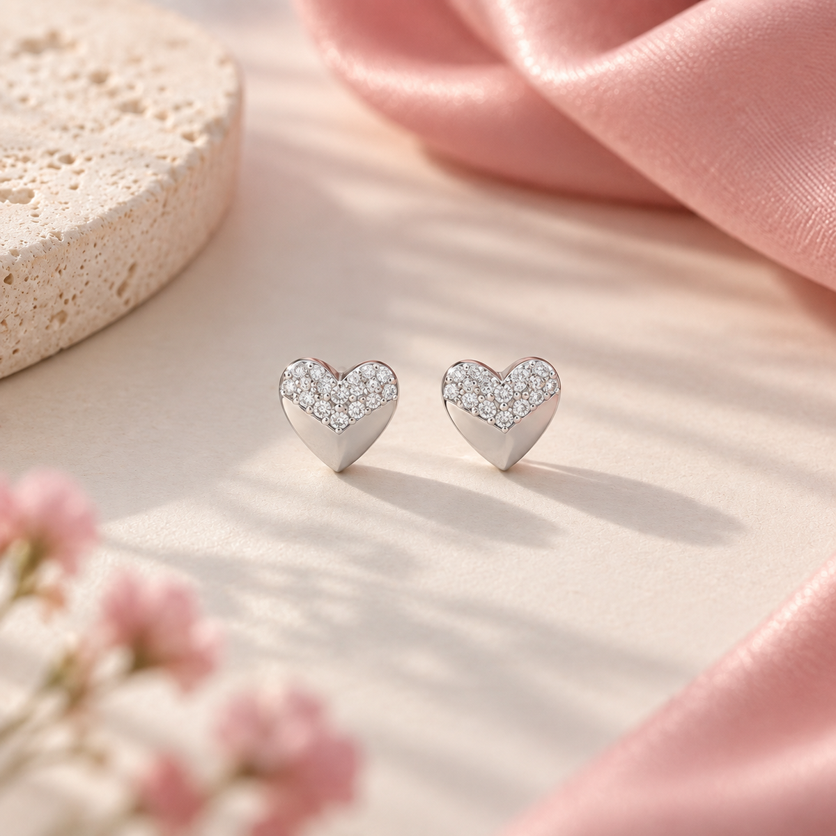 Vanya Eternal Heart Silver Earrings