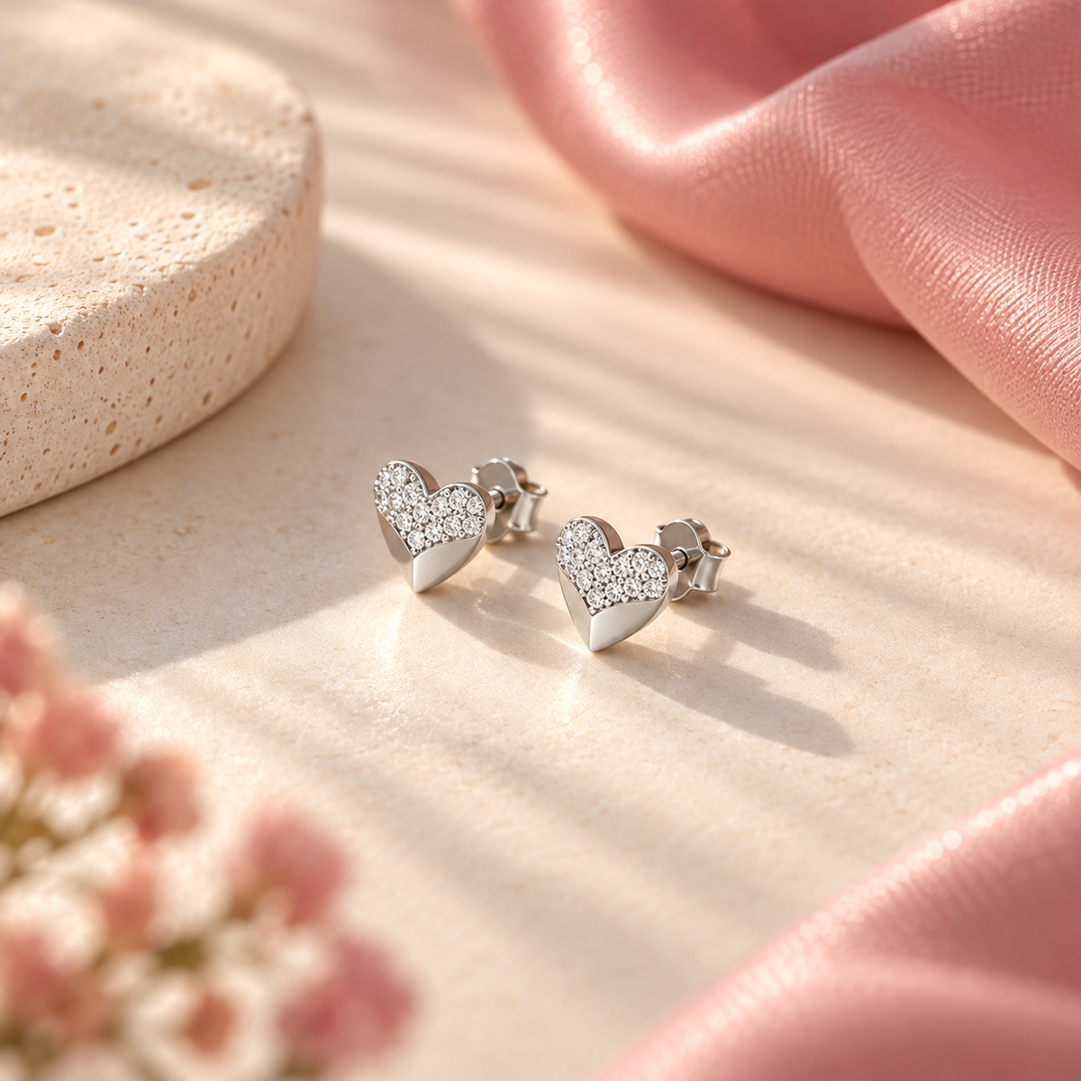 Vanya Eternal Heart Silver Earrings