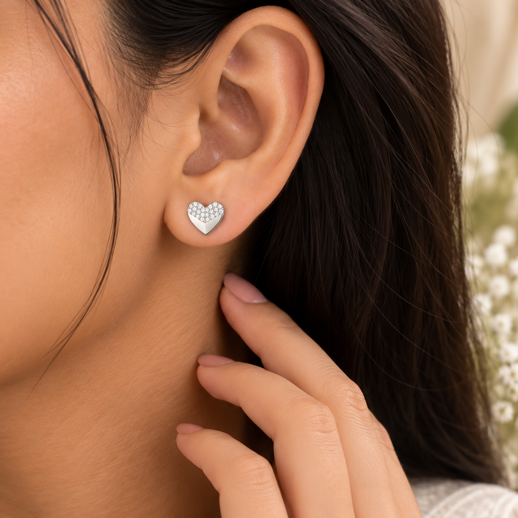Vanya Eternal Heart Silver Earrings