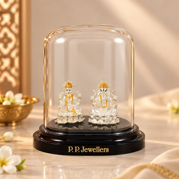 Mangalmay Lakshmi Ganesh Silver Idol