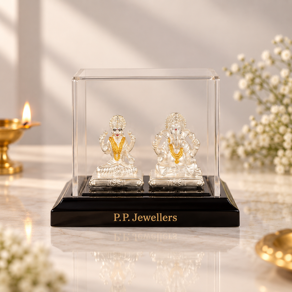 Siddhi Vinayak Lakshmi Silver Idol
