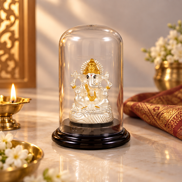 Mangal Murti Ganesha Silver Idol