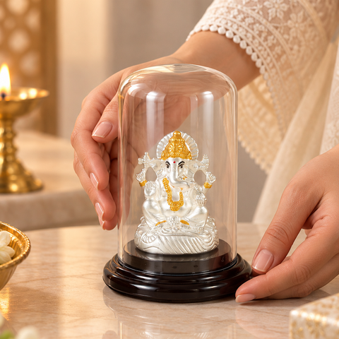 Mangal Murti Ganesha Silver Idol